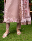 3 Piece Printed Embroidered Dobby Suit
