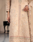 3 Piece Embroidered  Organza Suit