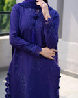 3 Piece Printed Embroidered Dobby Suit