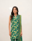3 Piece Printed Linen Suit Beena