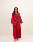 3 Piece Printed Linen Suit
