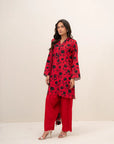 3 Piece Printed Linen Suit