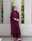 3 Piece Printed Embroidered Dobby Suit