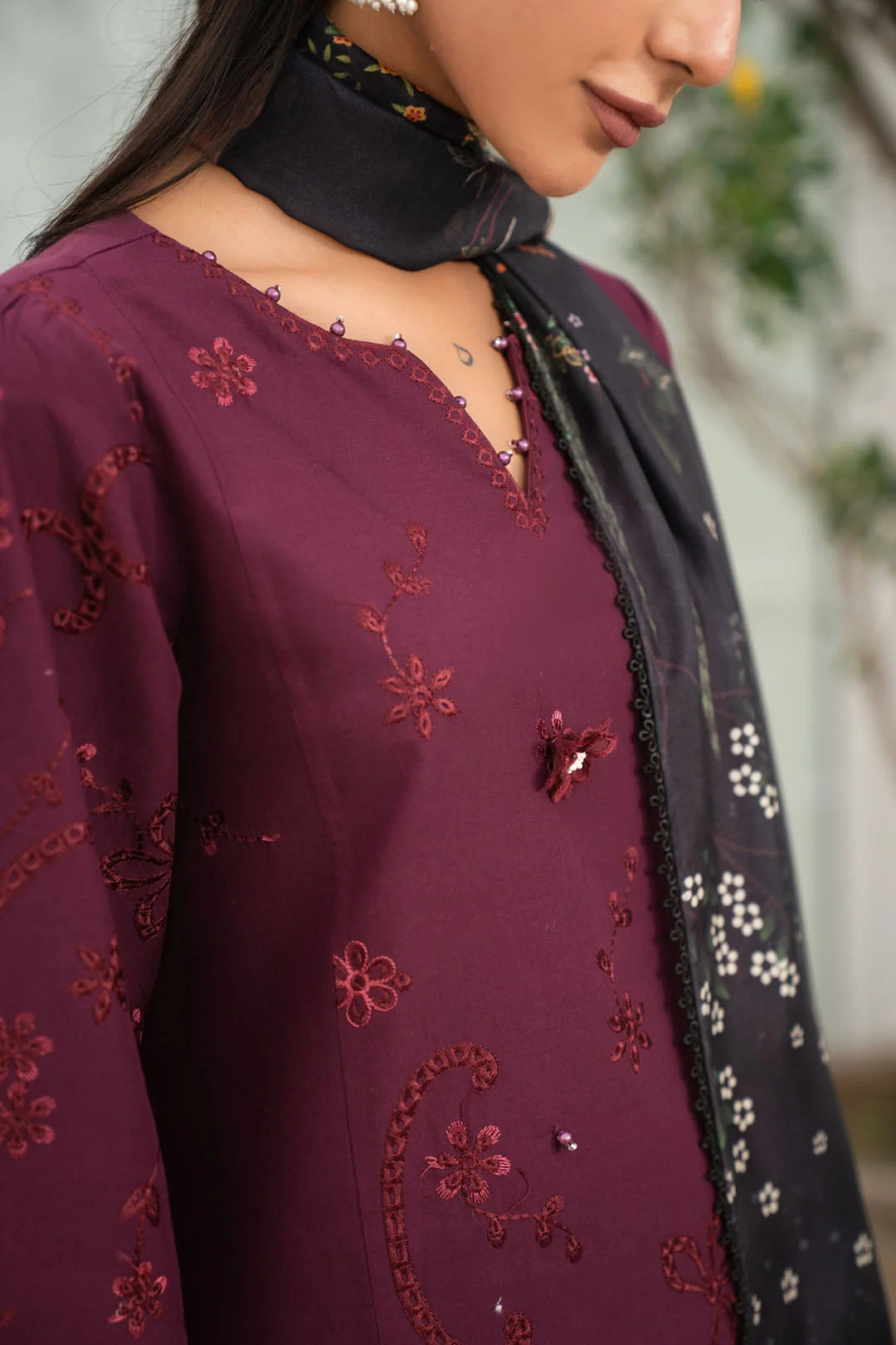 3 Piece Embroidered Lawn Suit Unstitched - 26