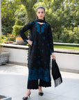 3 Piece Printed Embroidered Dobby Suit