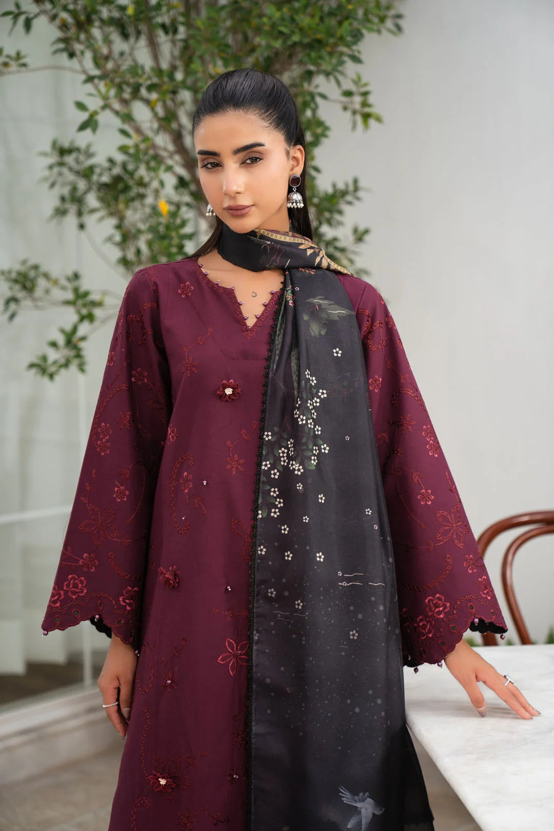 3 Piece Embroidered Lawn Suit Unstitched - 26