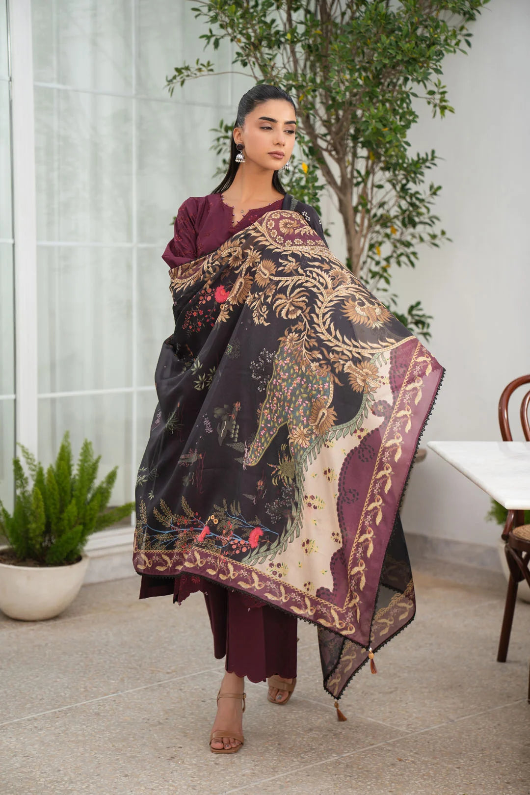 3 Piece Embroidered Lawn Suit Unstitched - 26