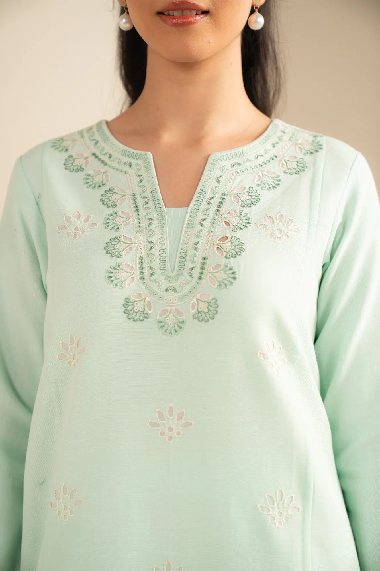 2 Piece Embroidered Khaddar Suit Unstitched Fall - 25