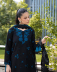 3 Piece Printed Embroidered Dobby Suit