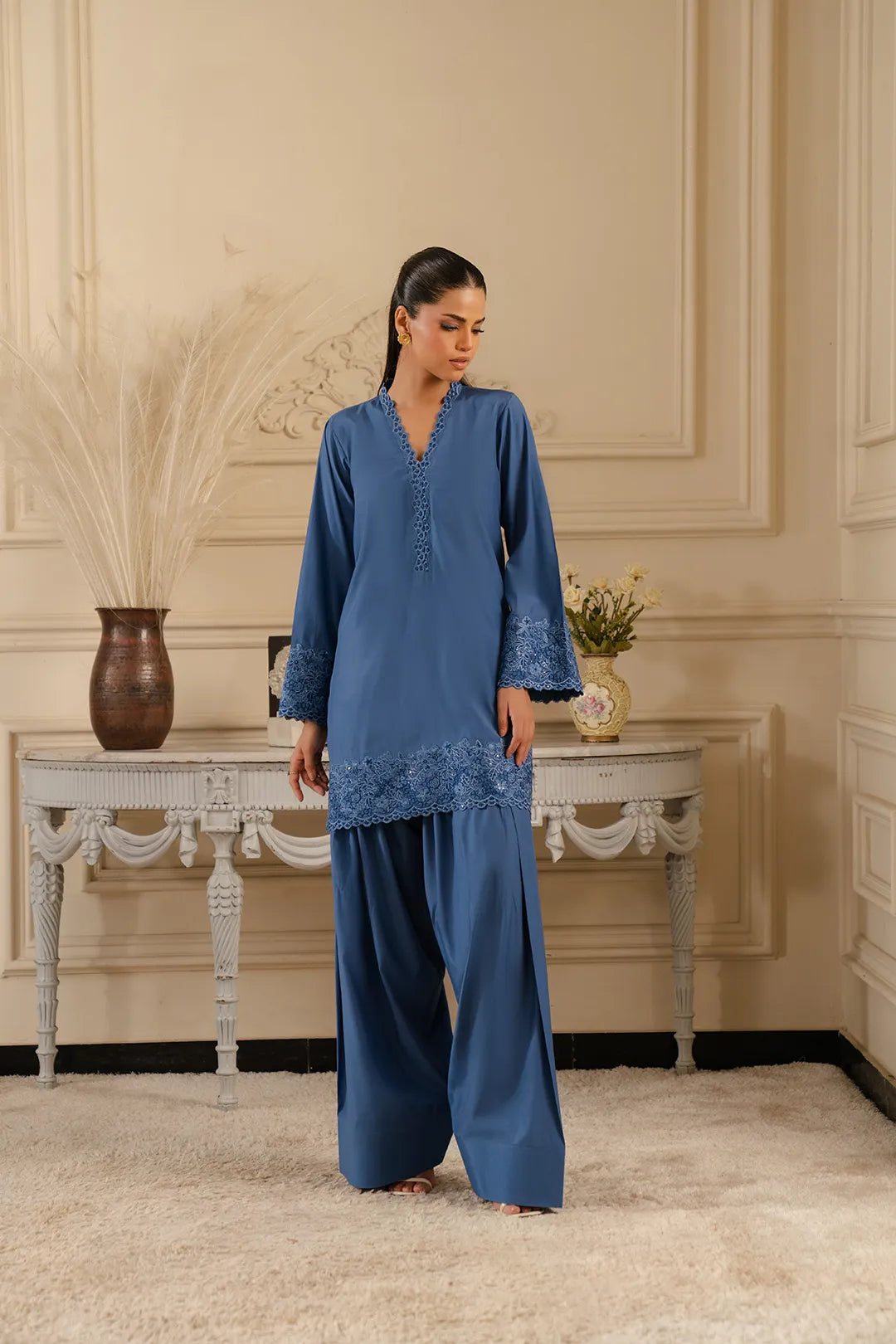 2 Piece Embroidered Suit Pret Fall - 25