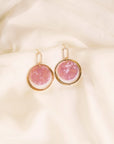 Pink & Gold Drop Earrings