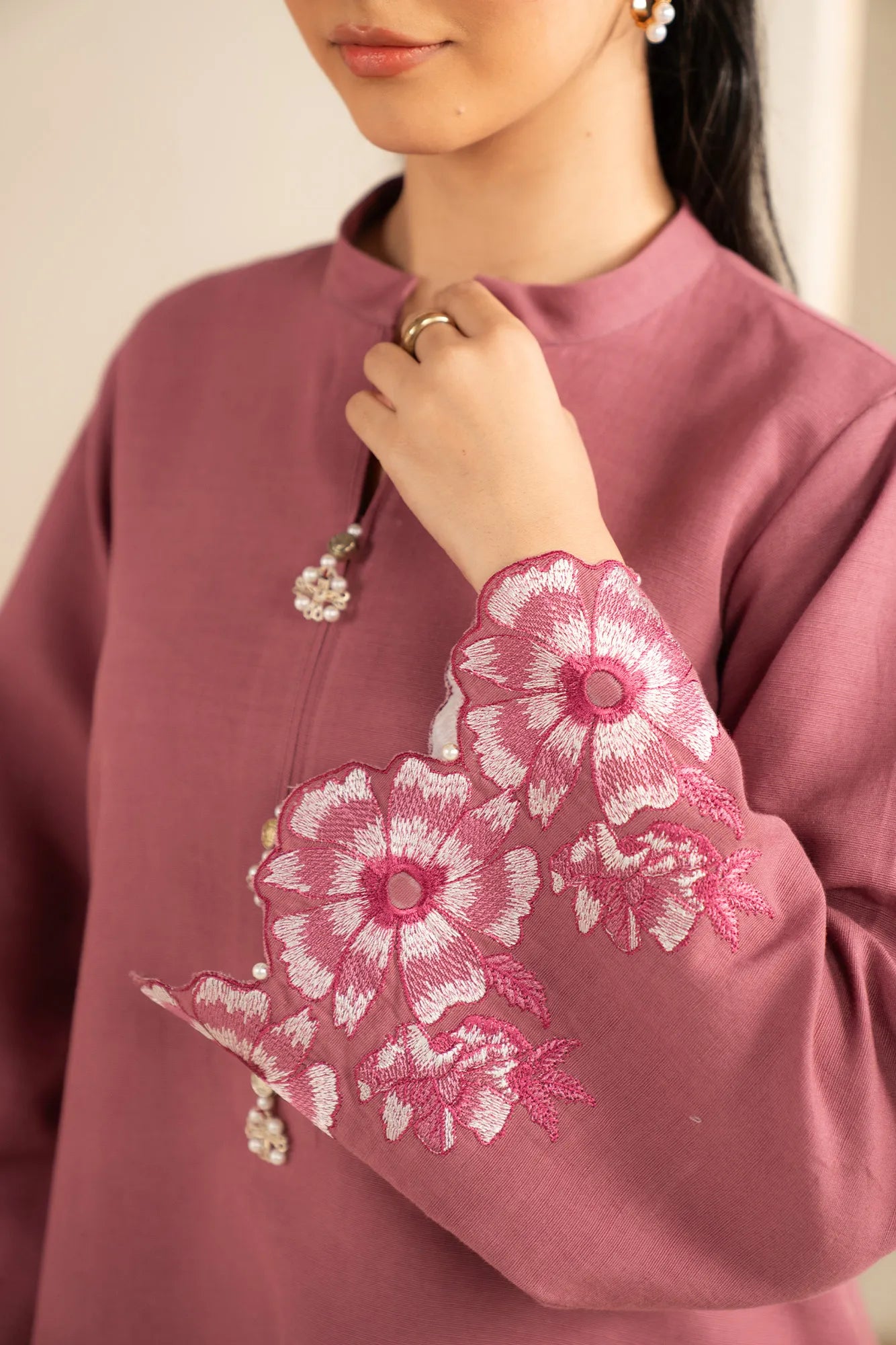 2 Piece Embroidered Khaddar Suit Unstitched Fall - 25