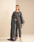 3 Piece Embroidered Khaddar Suit Unstitched Fall - 25