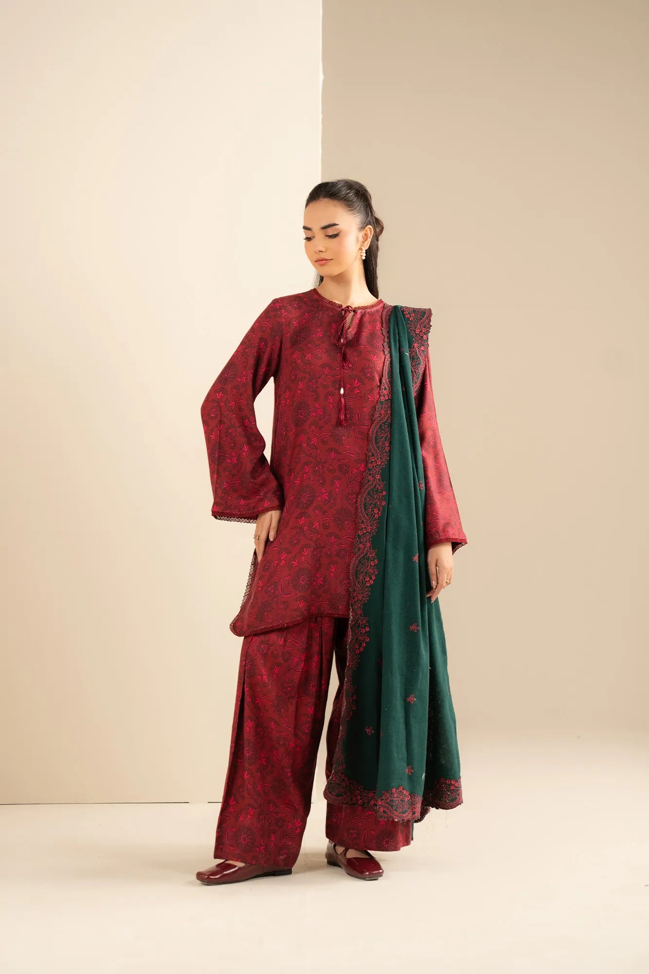 3 Piece Printed Marina Suit Unstitched Fall - 25