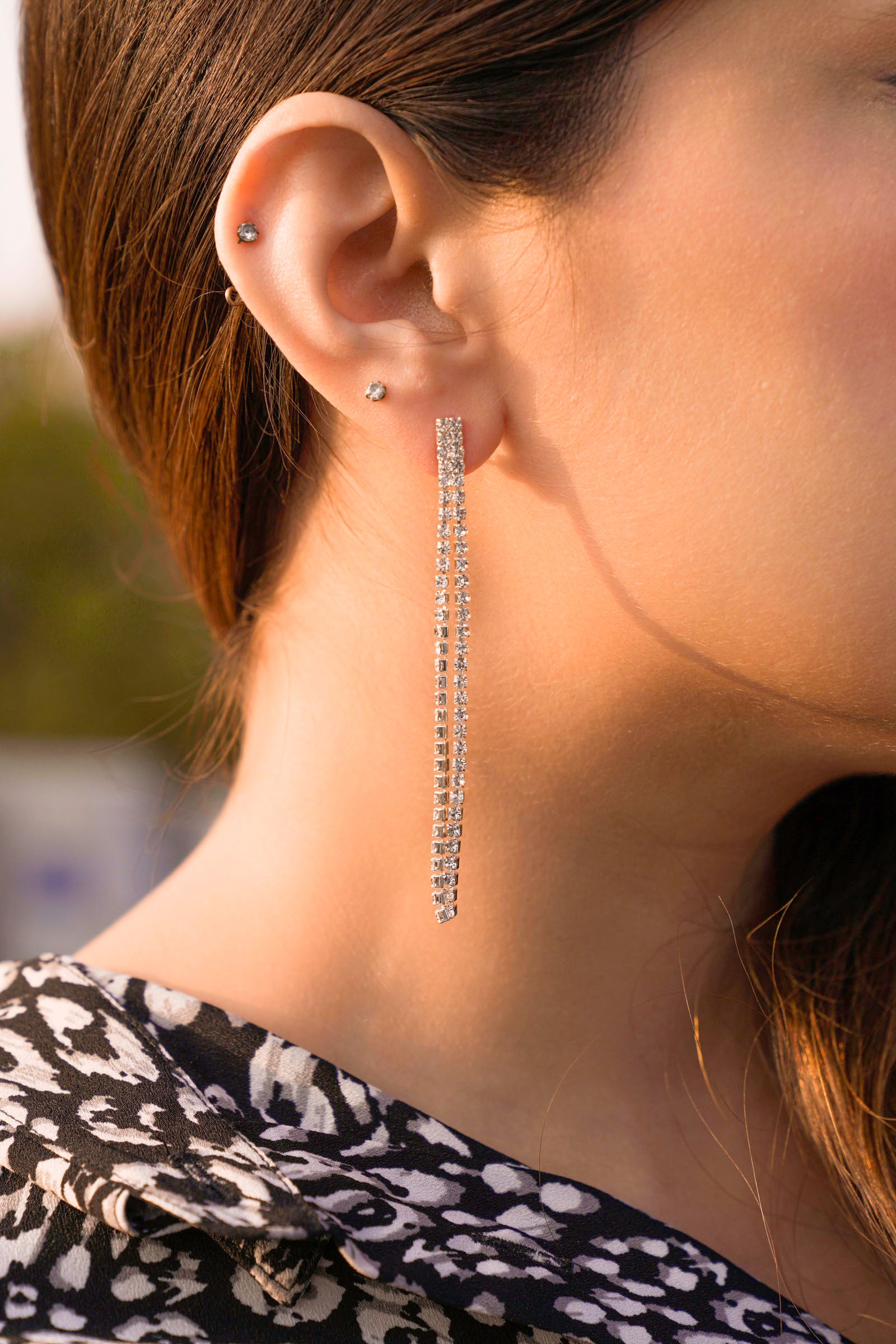 Diamante Dangling Earrings