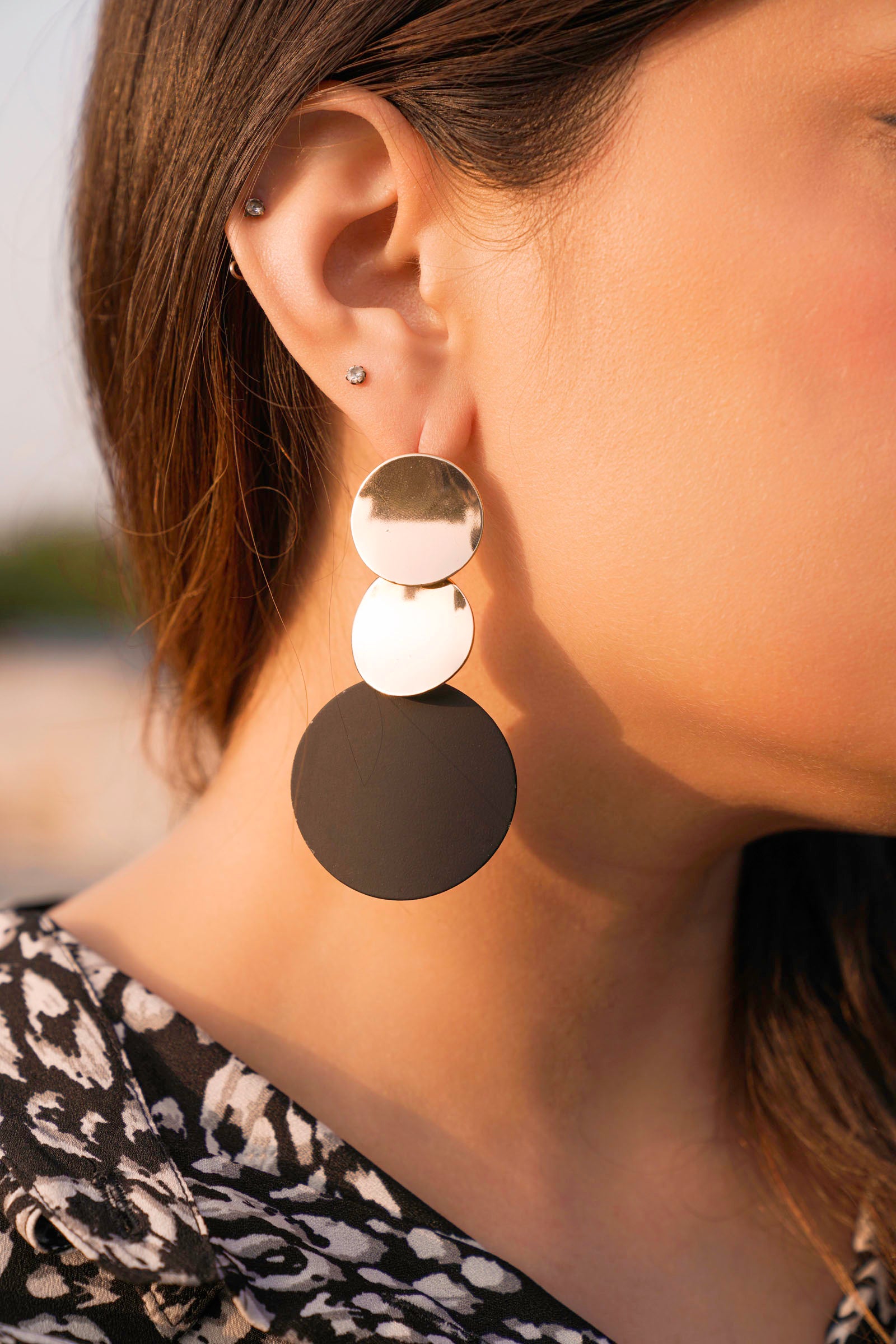 Two Tone Earrings Beyond East Official