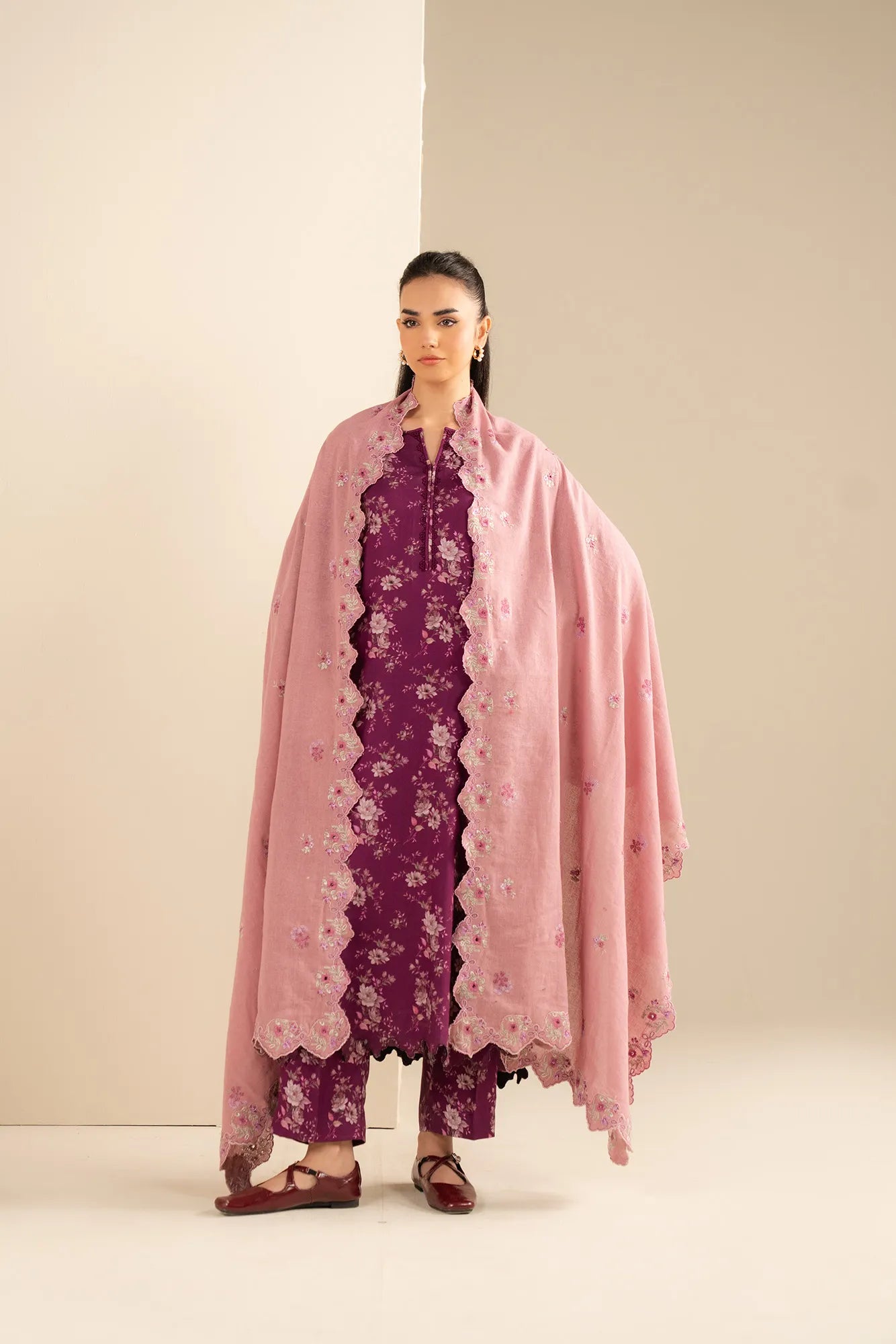 3 Piece Printed Marina Suit Unstitched Fall - 25