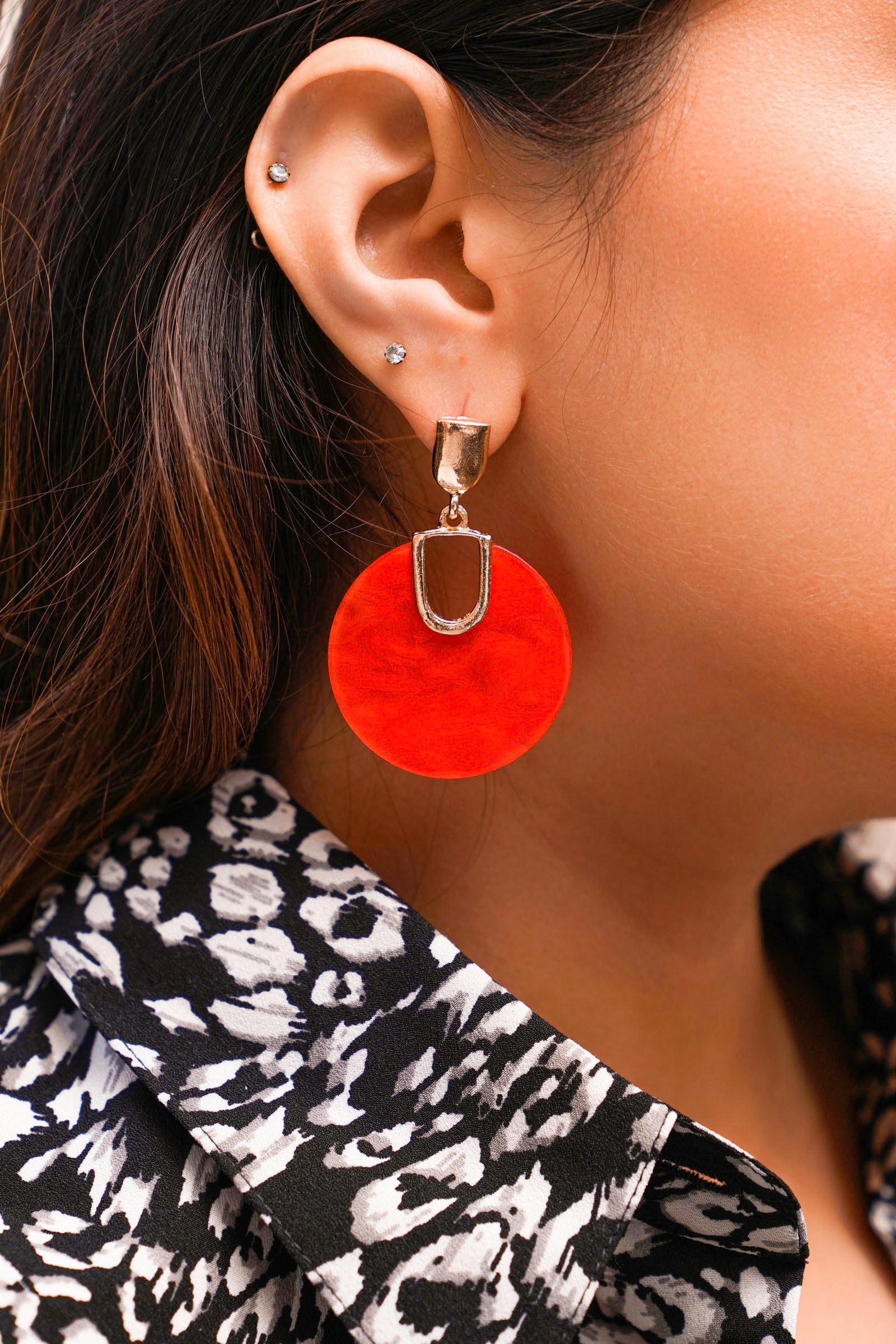 Red Drop Earrings Beyond East Official
