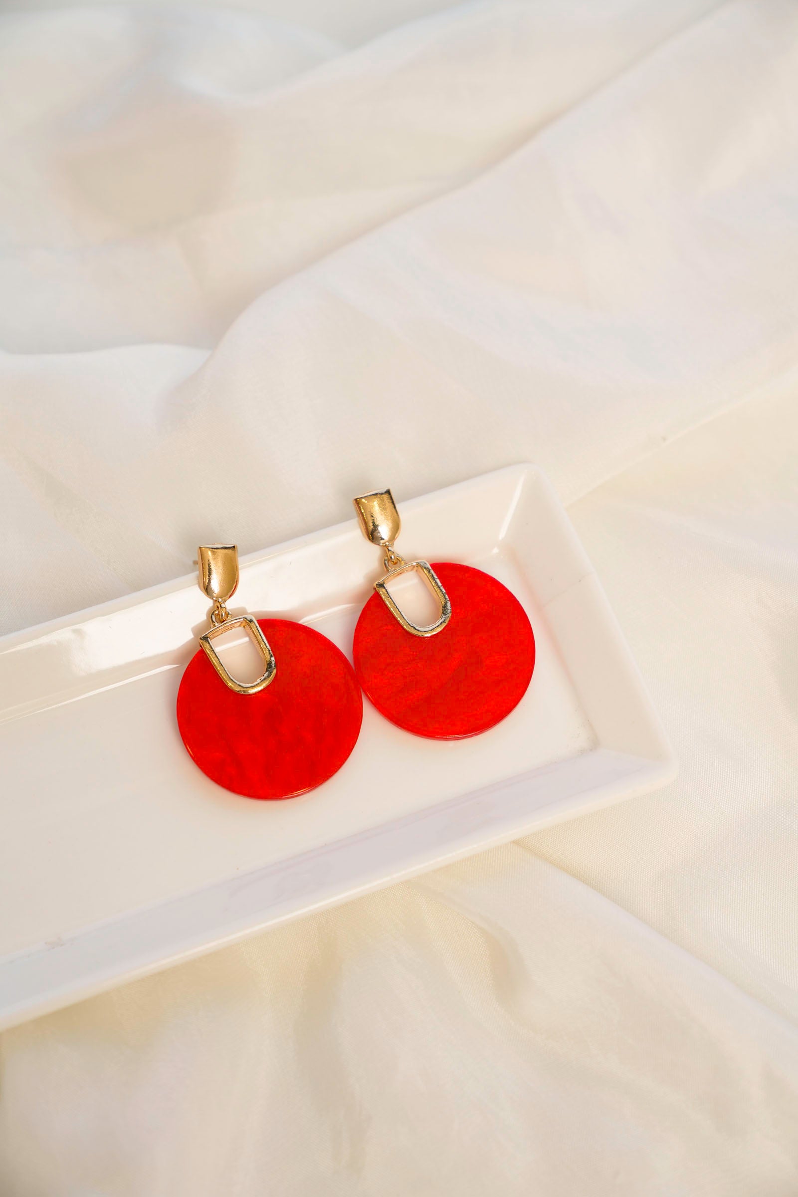 Red Drop Earrings Beyond East Official