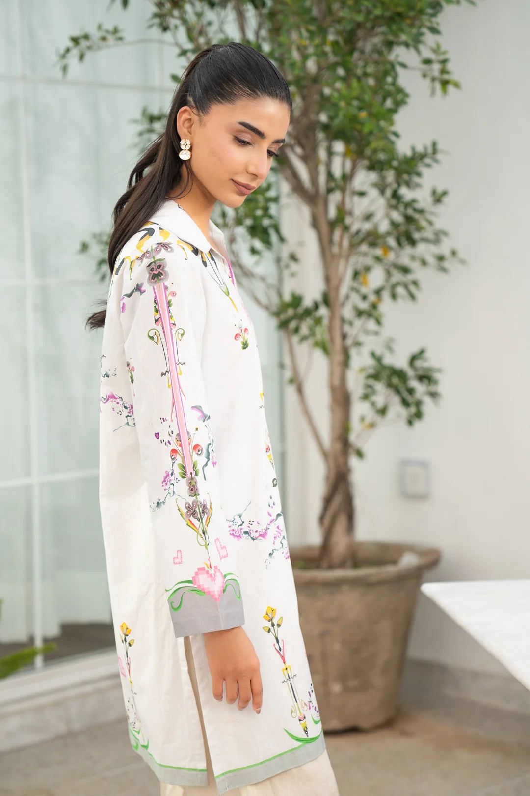 1 Piece Printed Cambric Shirt Pret SS - 26