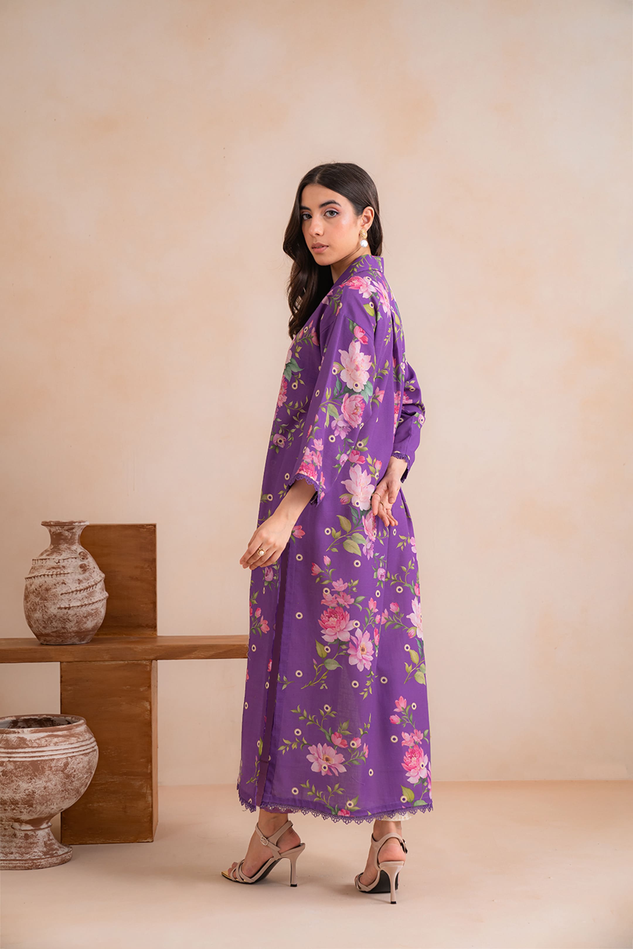 2 Piece Printed Khaddar Suit Unstitched Winter-24