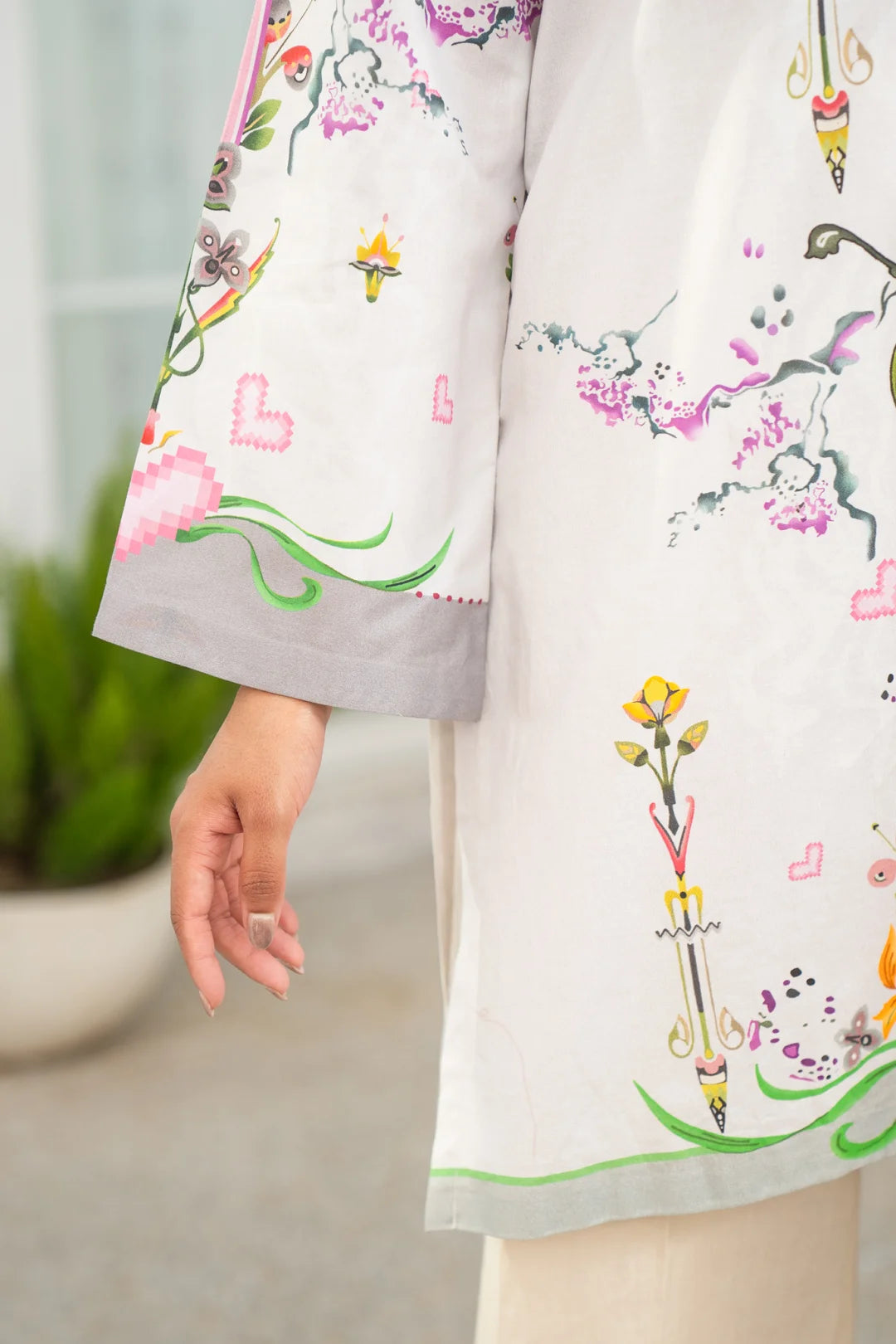 1 Piece Printed Cambric Shirt Pret SS - 26