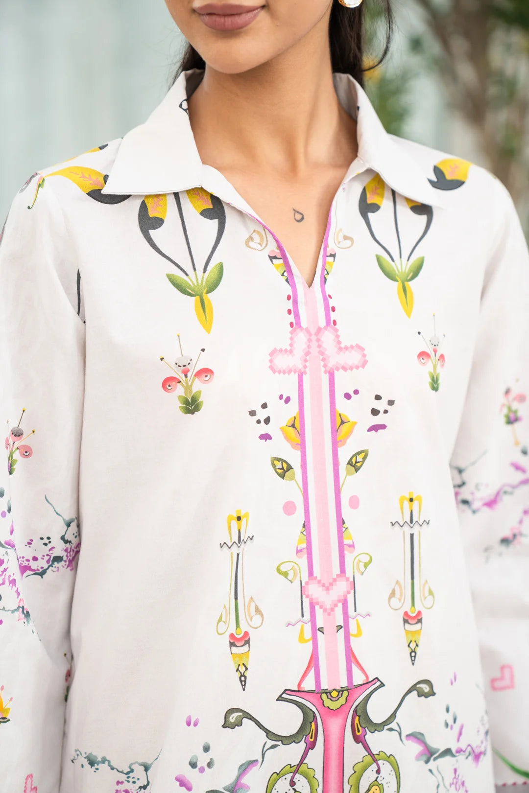 1 Piece Printed Cambric Shirt Pret SS - 26