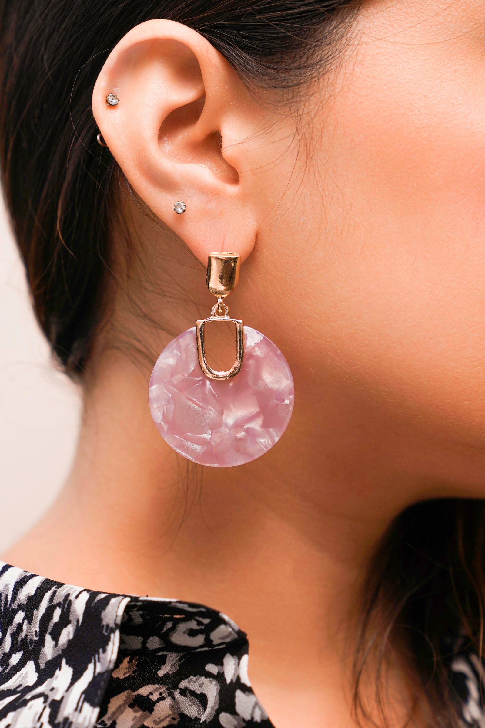 Pink Drop Earrings