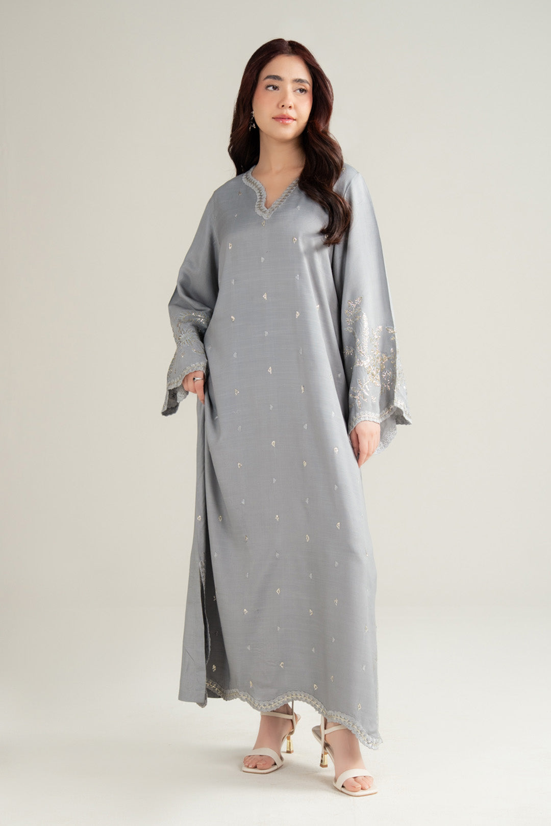 1 Piece Embroidered Kaftan Pret SS - 26