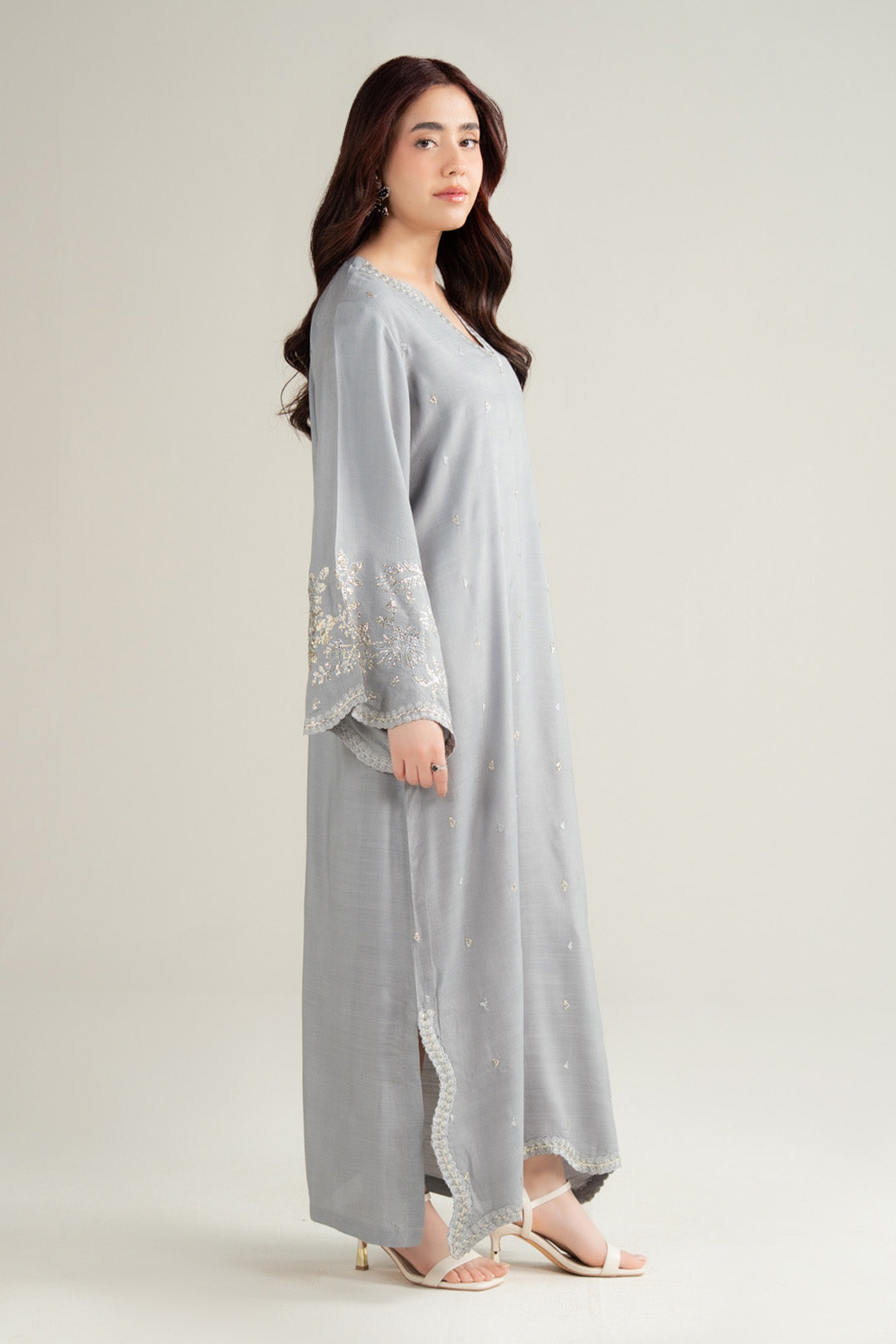 1 Piece Embroidered Kaftan Pret SS - 26