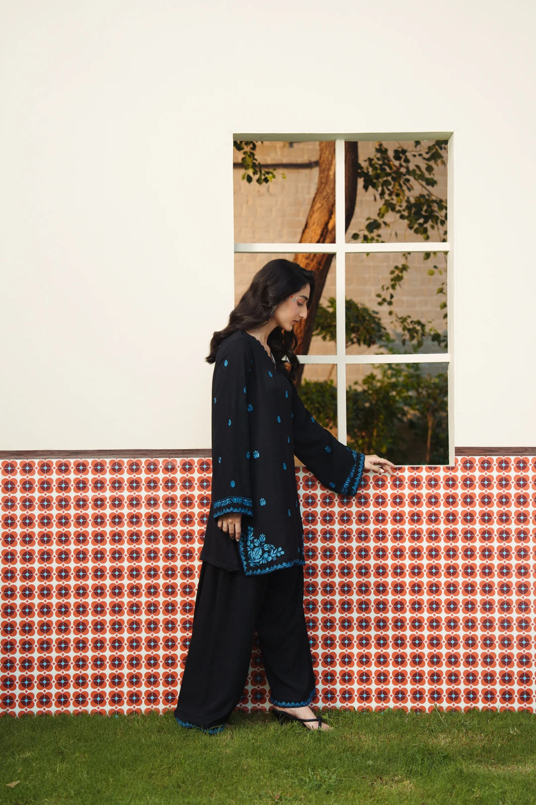 2 Piece Embroidered Suit