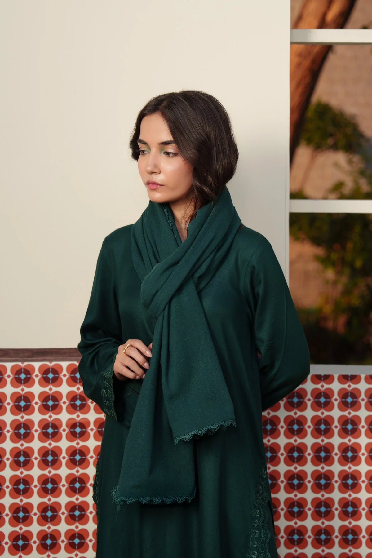 1 Piece Embroidered Shawl Pret SS - 26