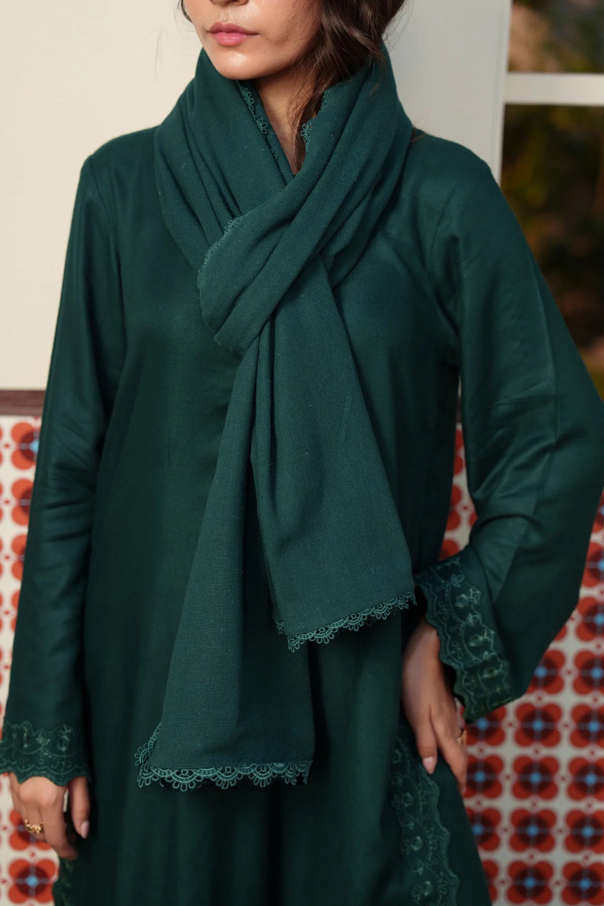 1 Piece Embroidered Shawl Pret SS - 26