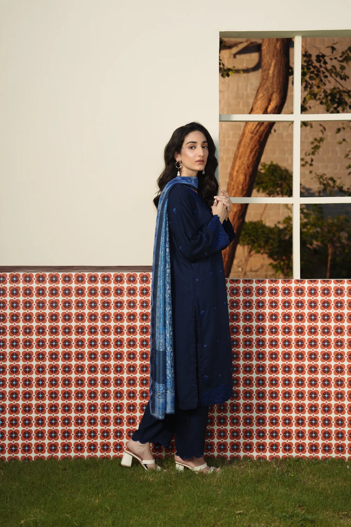 3 Piece Embroidered Karandi Suit Pret SS - 26