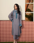 3 Piece Embroidered Linen Suit Pret SS - 26