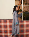 3 Piece Embroidered Linen Suit Pret SS - 26