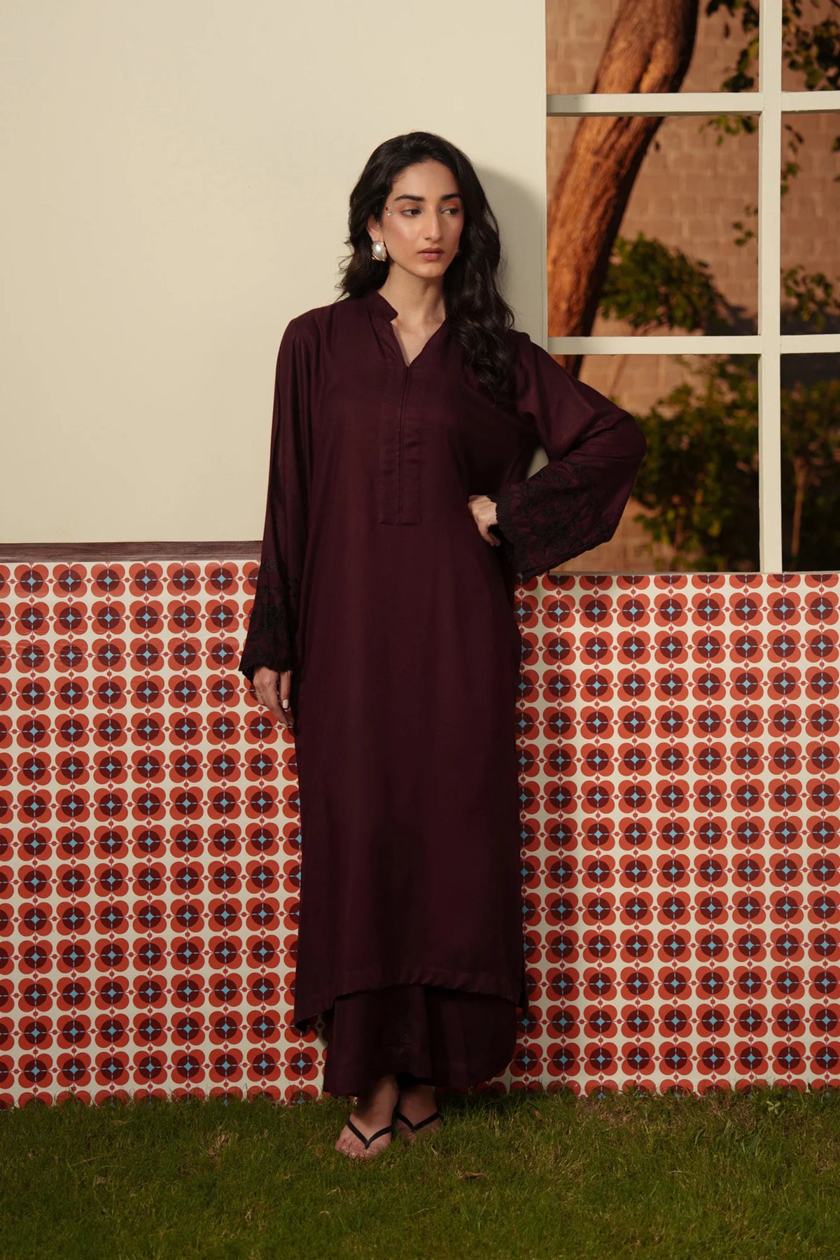2 Piece Embroidered Marina Suit Pret SS - 26