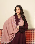 1 Piece Embroidered Viscose Shawl