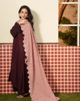 1 Piece Embroidered Viscose Shawl