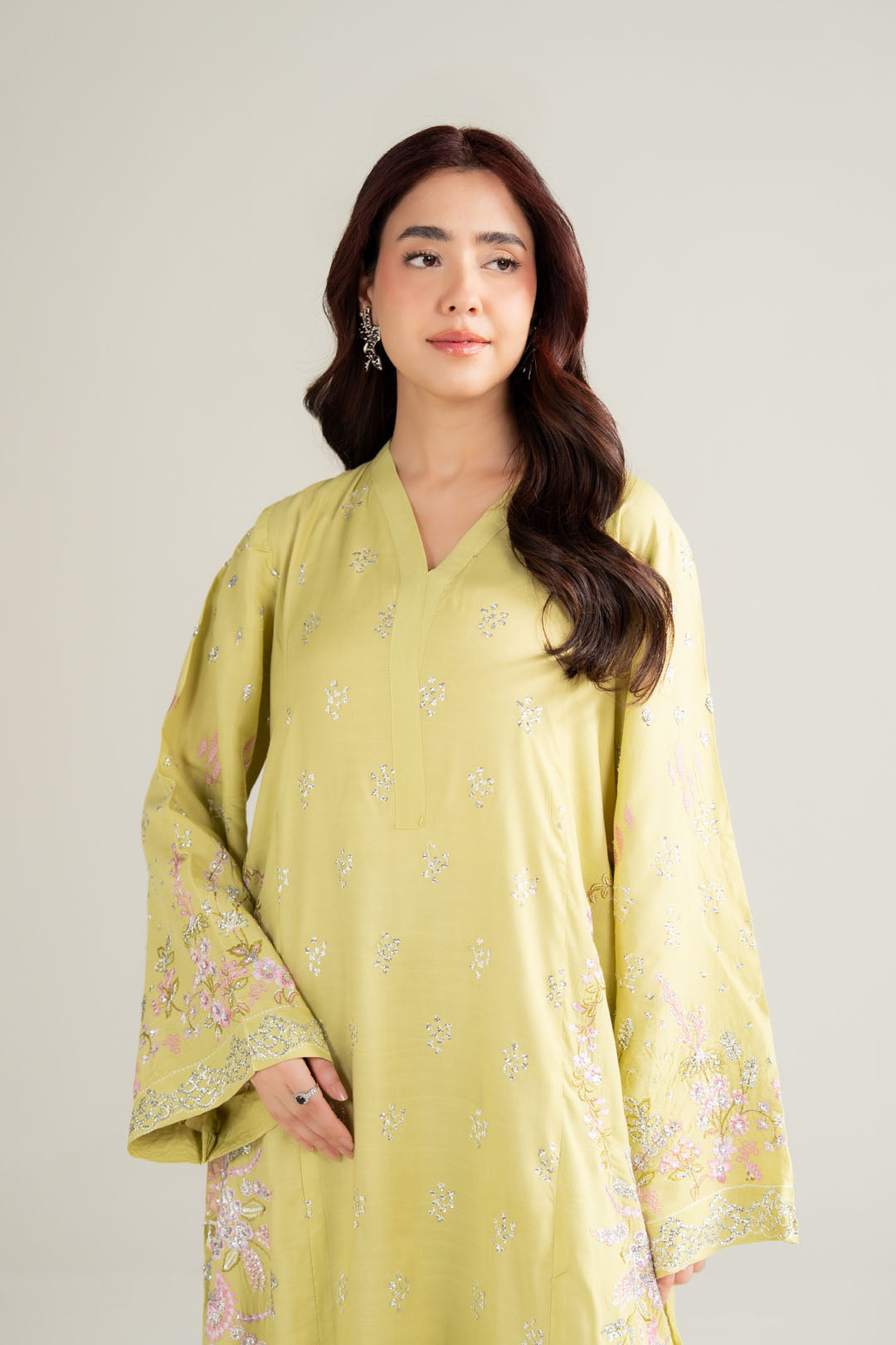 1 Piece Embroidered Kaftan Pret SS - 26