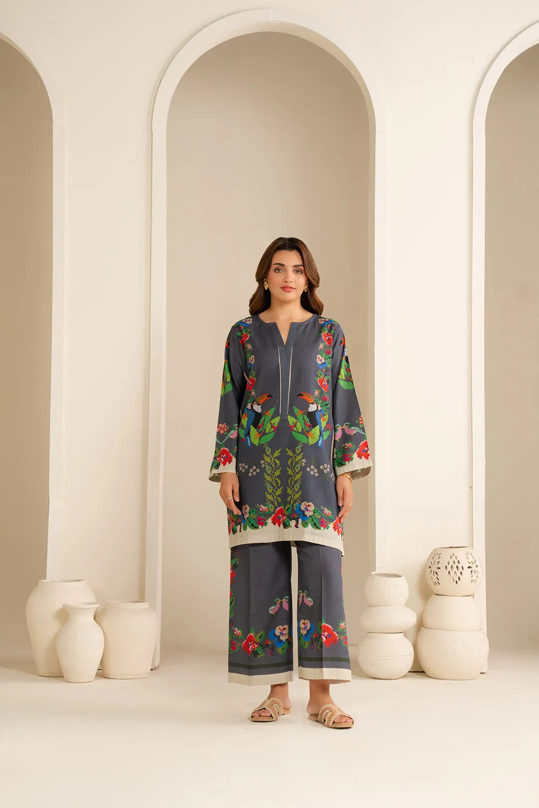 1 Piece Printed Khaddar Shirt Pret Fall - 25