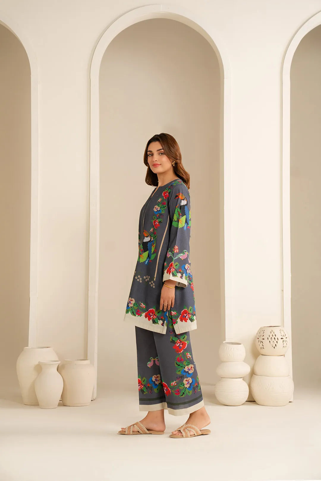1 Piece Printed Khaddar Shirt Pret Fall - 25