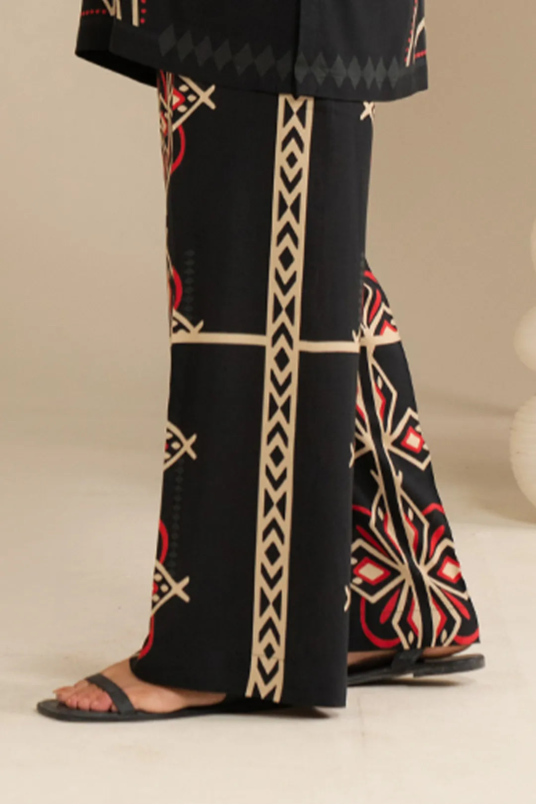1 Piece Printed Linen Trouser