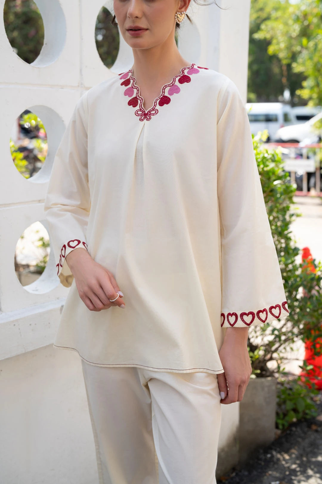 2 Piece Embroidered Cambric Suit Pret SS - 26