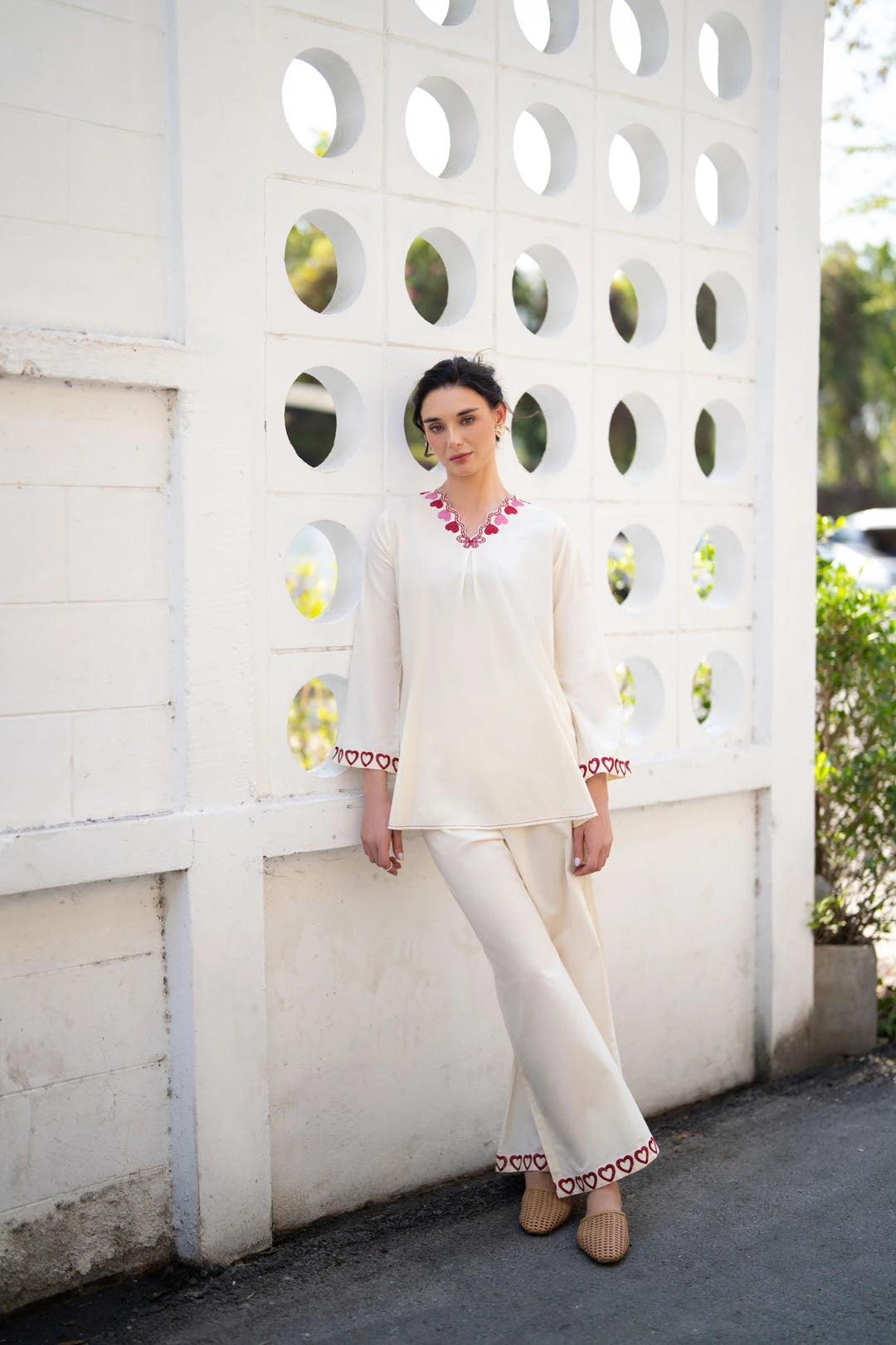 2 Piece Embroidered Cambric Suit Pret SS - 26