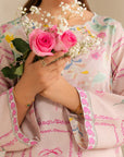 2 Piece Printed Linen Suit