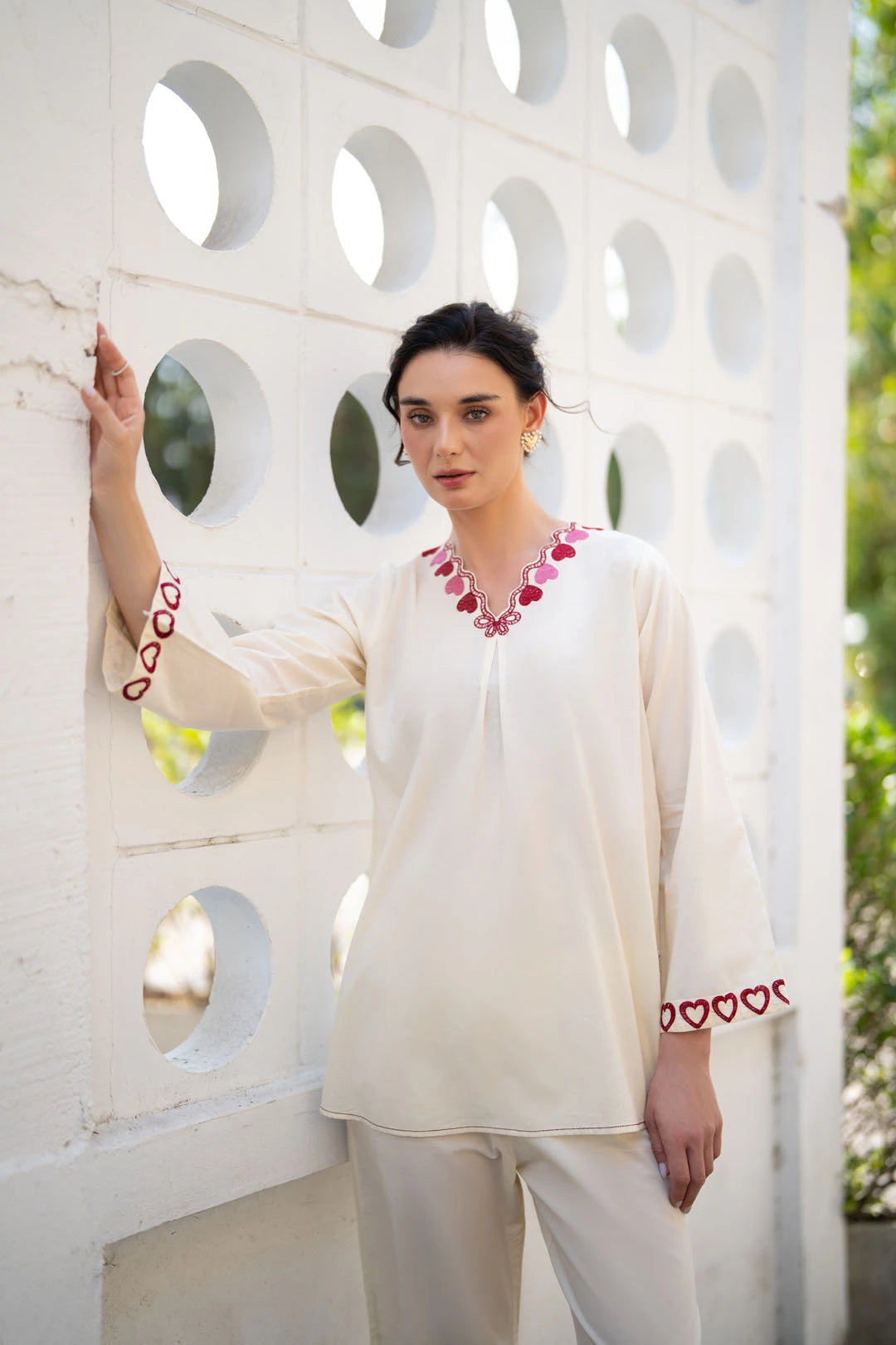 2 Piece Embroidered Cambric Suit Pret SS - 26