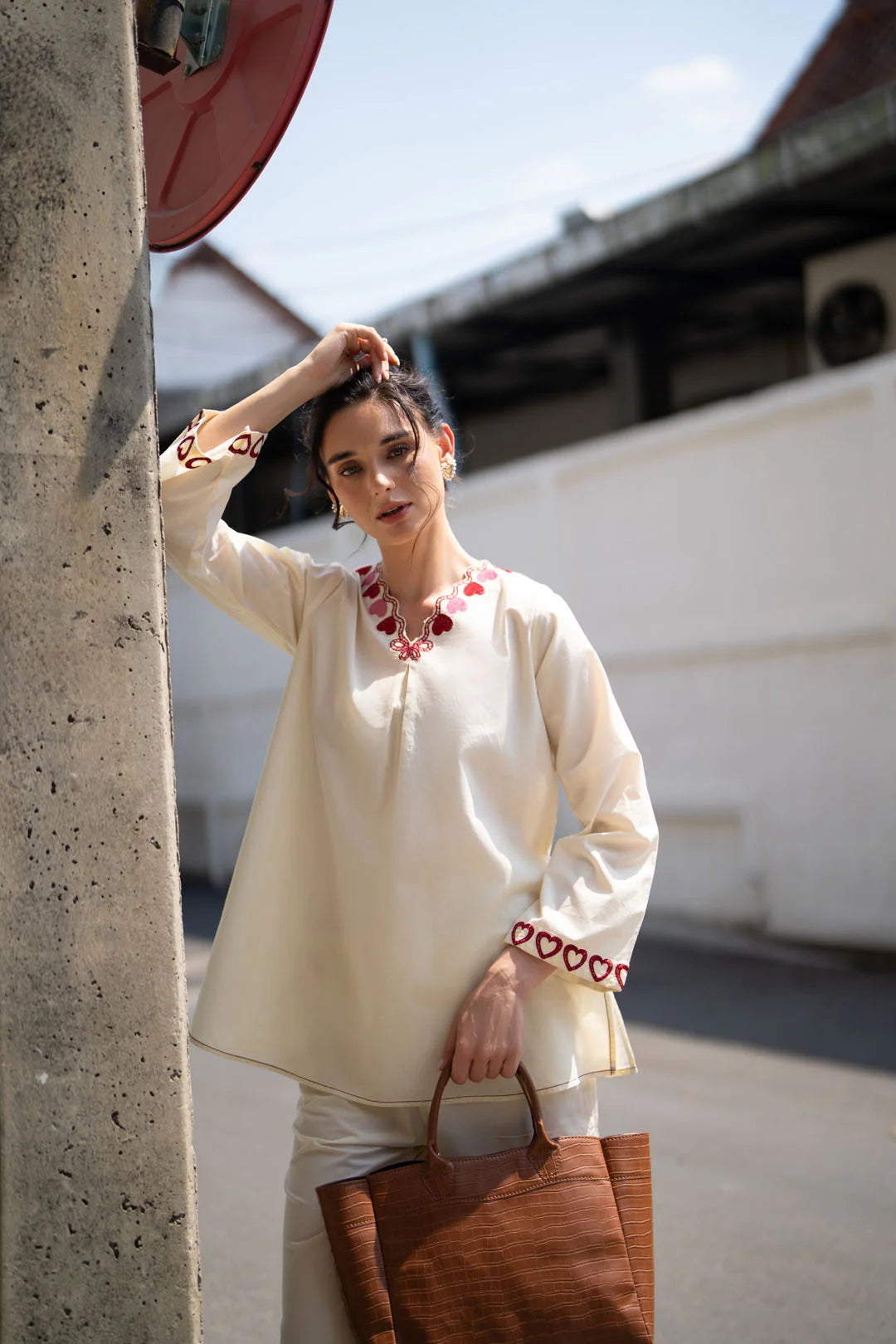 2 Piece Embroidered Cambric Suit Pret SS - 26