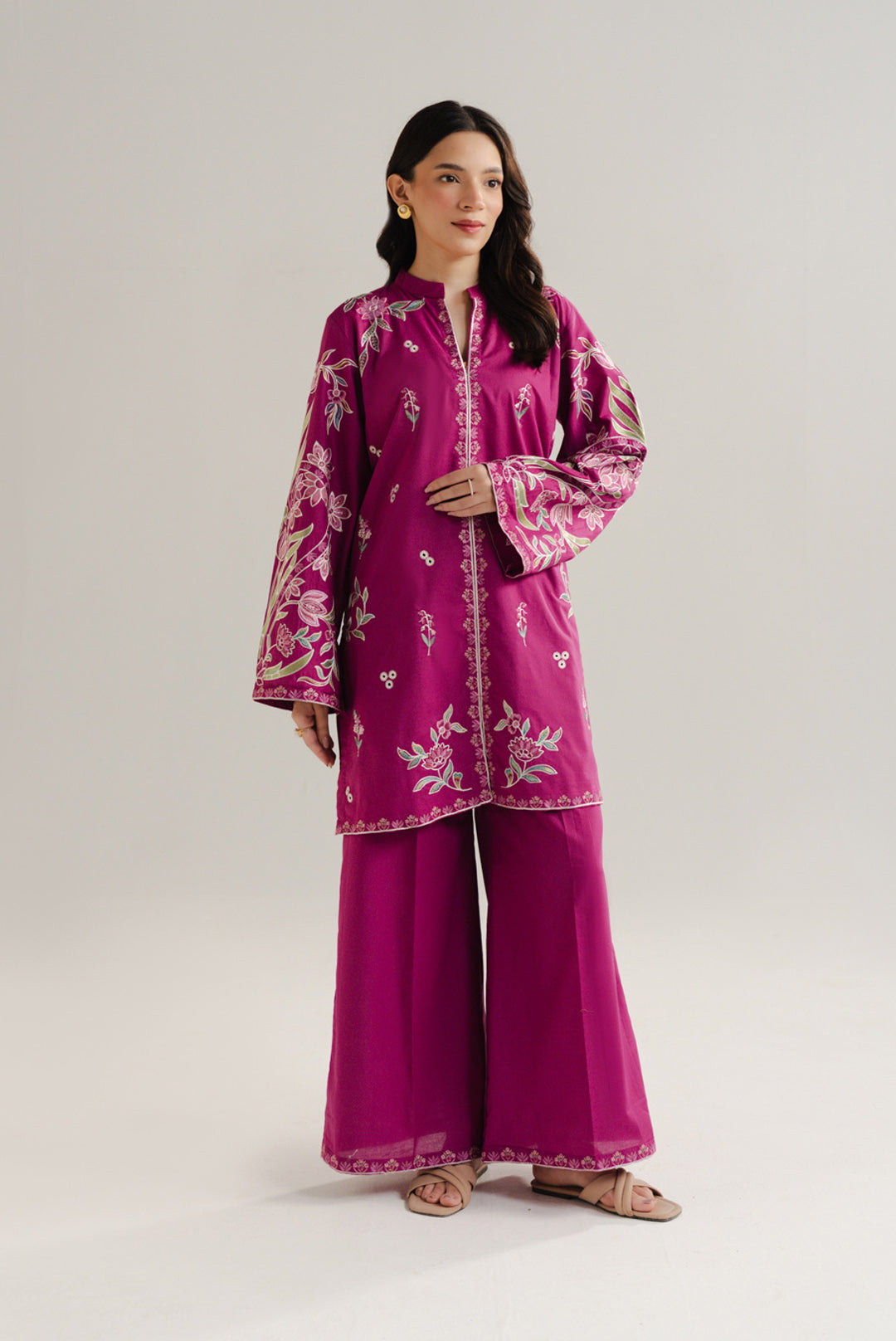 2 Piece Embroidered Lawn Co-Ord Set Pret SS - 26