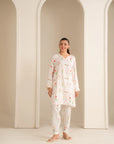 2 Piece Printed Linen Suit